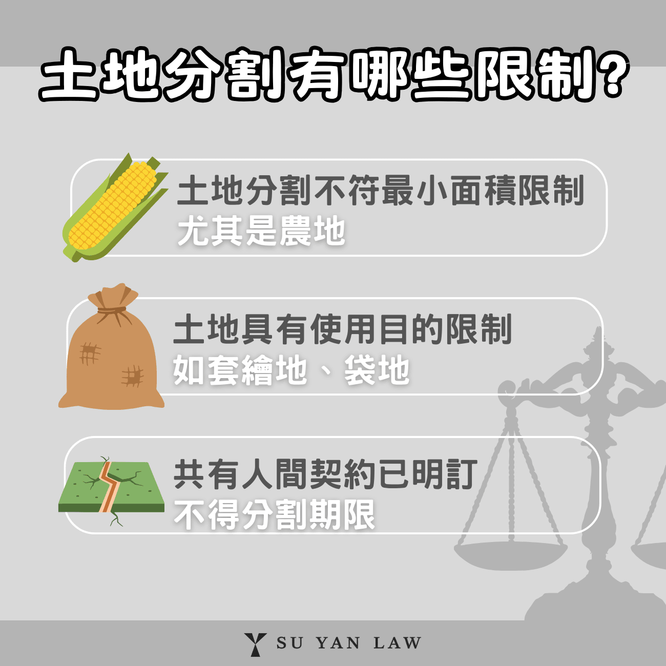 土地分割限制有哪些？三種情況不能隨便分