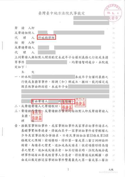 邱竑錡律師訴訟，爭取主要照顧者成功－訴研