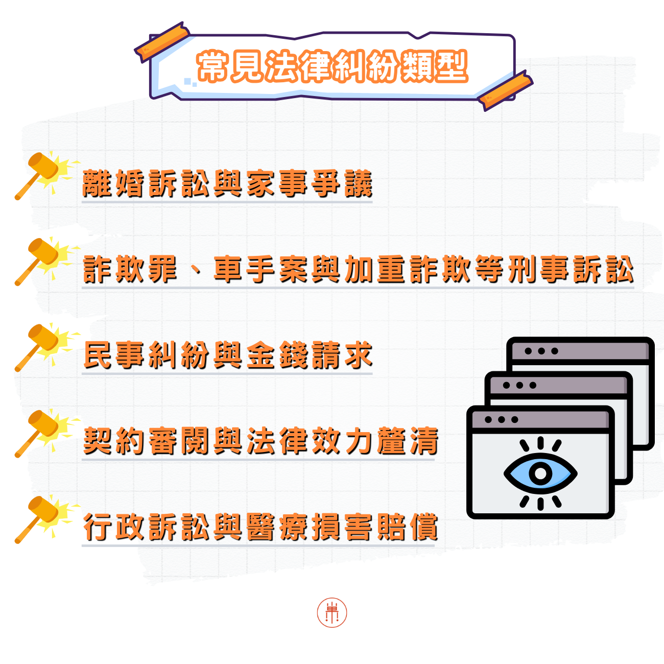 基隆律師推薦常見案件